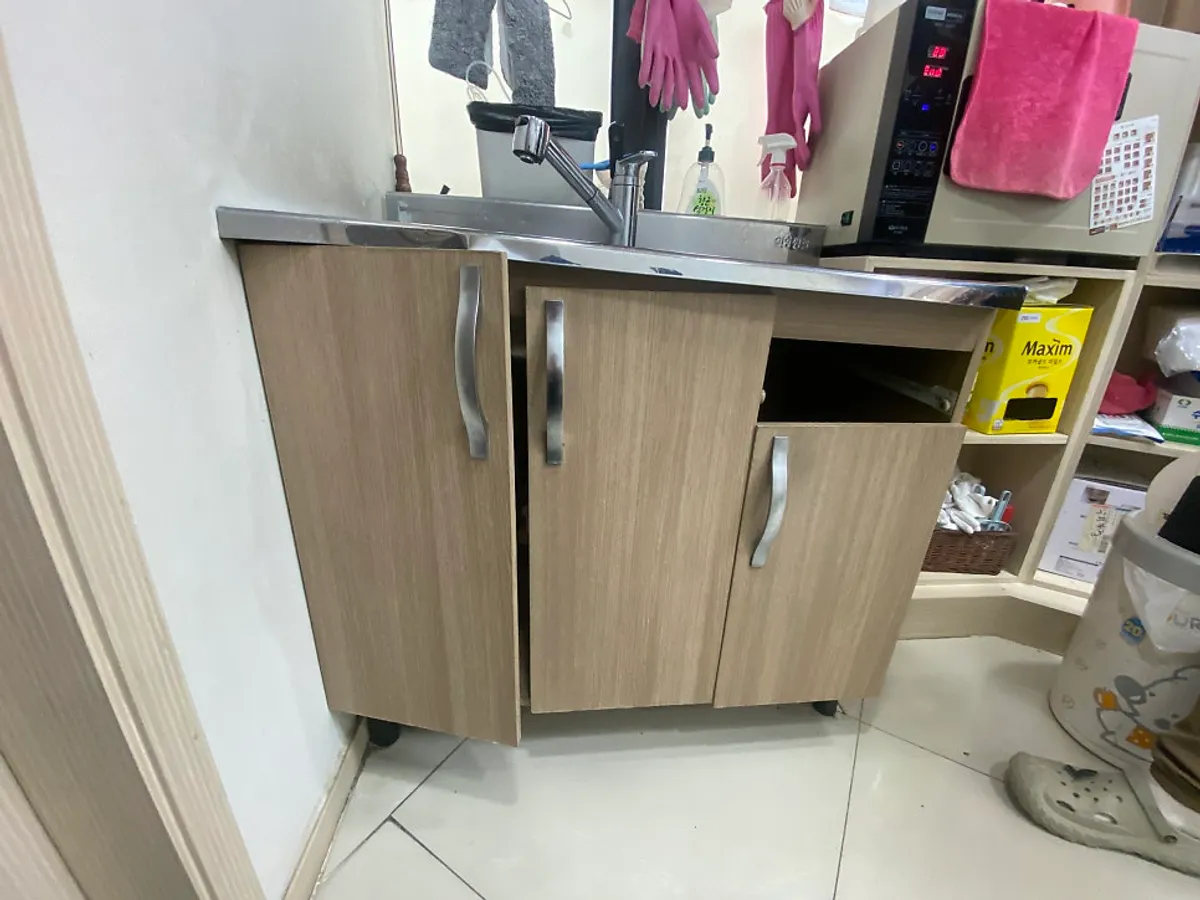 회사 탕비실 개수대 교체 시공 전